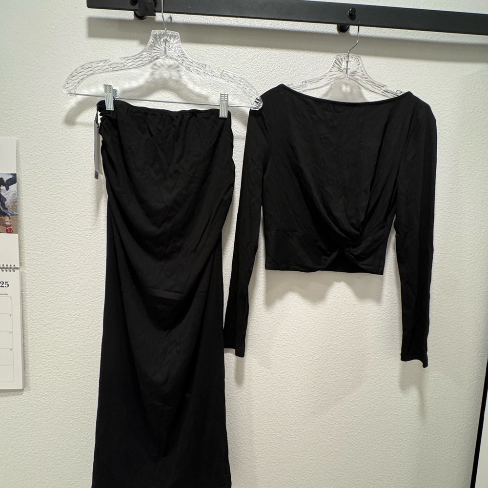 NWT Elegant Black Two-Piece Set